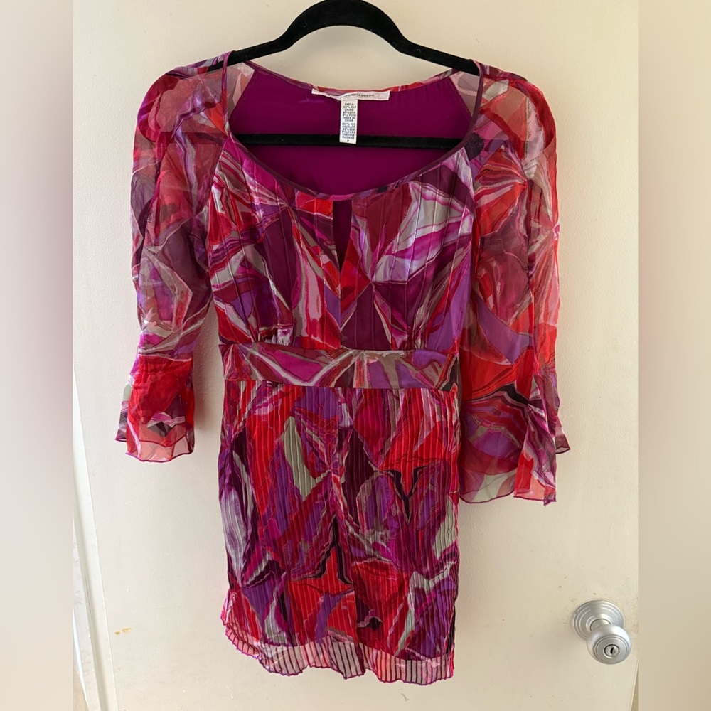 Diane von Furstenberg DvF silk floral maternity top